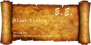 Bladt Elvira névjegykártya